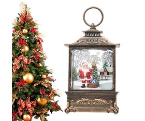 Générique Lanterne Boule à Neige de Noël,Boules à Neige de scène de Noël - Boule à LED rotative tourbillonnante, Ornement de Lanterne Boule à, Lanterne à tourbillonnante de noël pour noë