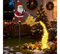 Générique Lanterne Solaire Arrosoir Decoration Noel Exterieur, étanche Noël Père LED Lampes Solaires Exterieures Jardin, Deco Noel Lampes LED pour Deco Noel, Chemin, Cour Et Terrasse (B)