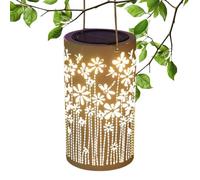 Générique Lanternes Solaires Extérieures - Lanternes Fleurs Colorées en Métal | Éclairage solaire pour chemin extérieur,pour terrasse jardin pelouse cour arrière trottoir entrée aménagement