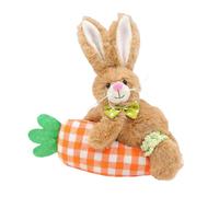Générique Lapin en Peluche, Décor D'Intérieur Mignon Doux avec Carotte Style Cartoon, en Peluche de Lapin pour Pâques, pour Fille Enfant Ado Famille Amie Printemps Fête Intérieur Maison Chambre