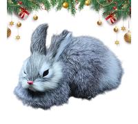 Générique Lapin en Peluche | Modèle de Bureau Lapin Peluche Réaliste | Décoration d'Intérieur de Collection, Animale pour, Adolescents et Adultes