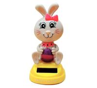 Générique Lapin Figurine Solaire - Jouets Figurines Bobblehead | Jouets De Danse Solaire | Ornements De Voiture De Lapin | Jouet Solaire Voiture | Figurines De Danse Solaire