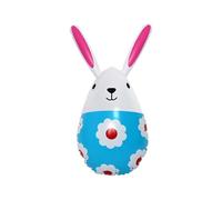 Générique Lapin Gonflable de Pâques avec œufs colorés, décoration Festive pour l'intérieur, l'extérieur, Le Jardin, la terrasse ou Toute Autre fête. (Blue, 40X20X15cm)