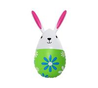 Générique Lapin Gonflable de Pâques avec œufs colorés, décoration Festive pour l'intérieur, l'extérieur, Le Jardin, la terrasse ou Toute Autre fête. (Green, 40X20X15cm)