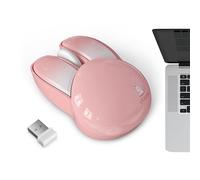 Générique Lapin Kawaii - Animal Mignonne sans Fil 2,4 G, sans Fil et silencieuse, Fonctionne sur Batterie | Couleur pour, Filles, Adolescents, Accessoire pour Ordinateur Port