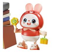 Générique Lapin Robot | 48 Chansons Animal de Compagnie Qui Chante et Danse - Jouets Lapin Interactif - pour l'Entraînement du Soulèvement de la Tête des pour la Chambre et Bibliothèque