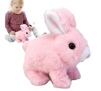 Générique Lapin Sauteur Interactif Électronique Peluche - Jouet Bébé Lapin Réaliste Marche Et Voix avec Saut | Article Ludique Éducatif Mignon pour Domicile, École, Extérieur