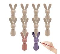 Générique Lapins en Bois À Peindre - Figurines De s en Boiss | Corps De d'animal De De Lapin en Bois - Figurines De Lapins De Pâques Statue De Lapin s De Lapîn Décoration De Pâques Jou