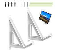 Générique Laptop Wall Mount Shelf, Adjustable Keyboard Wall Hanger and Display Bracket, Space-Saving Computer Stand for Electronics, Bedside Storage for Art, Picture Frames, Routers, Home Offices Use