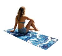 Générique Large Beach Towel | 2 in 1 Convertible Bath Blanket Drawstring Bag,Foldable Compact Beach Towel,Ideal for Camping Swim Hotel Water Park Travel Outdoor Vacation Picnic
