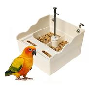 Générique Large Bird Feeder - Pet Feeding Bowl, Outdoor Bird-Bath Feeder | High Capacity Hanging Food Container with Stable Base Easy Cleaning Design for Garden Yard Balcony Home Macaws Parrots