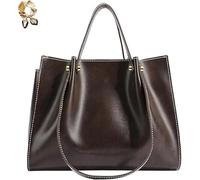 Générique Large Capacity Faux Leather Satchel Handbag,Slouchy Work Tote Bag for Women,Fall Winter Purse Shoulder Bag with Zipper