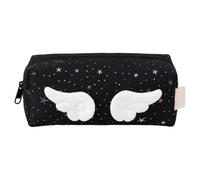 Générique Large Capacity Pencil Case with Wings Cute Star Bag | Aesthetic Cartoon Student Stationery Storage Pouch & Makeup Bag | High Capacity Portable Pen Case for School, Work & Travel