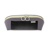 Générique Large Capacity Stationery, Leather Clear Organizer, 9.25x3.15x3.35 inches Pencil Case, Zipper Storage Pouch, Container for Scissors Rulers Erasers Notes, School and Work