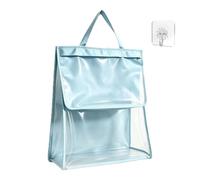 Générique Large Capacity Waterproof Bag | Shower Rack Clear Space-Saving | Shower Storage Bathroom Organizer Wall for Makeup Toiletry Phone Tablet Apartment Dorm Restroom Towel Clothes