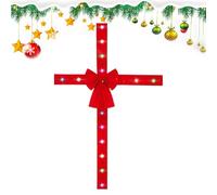 Générique Large Christmas Bows,with Lights Red Ornaments - Cabinet Bows for Kitchen Christmas - for Outdoor Wall Window Mantel Cabinet Kitchen Living Room Office Wedding Party