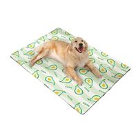 Générique Large Dog Cooling Mat | Heavy Duty Chew Resistant Gel Pad, 450 Micron Oxford Anti-Scratch | Self-Cooling, Non-Toxic & Waterproof Heat Relief Mat for Dogs & Cats in Summer (Green,65x90cm)