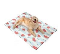 Générique Large Dog Cooling Mat | Heavy Duty Chew Resistant Gel Pad, 450 Micron Oxford Anti-Scratch | Self-Cooling, Non-Toxic & Waterproof Heat Relief Mat for Dogs & Cats in Summer (Red,65x90cm)