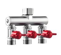 Générique Large Metal Hose Splitter, 11x6cm, Alloy Copper Material, Three Way Water Valve, Multi Outlet Connector, Yard Sprinkling, Plant Watering, Washing Car