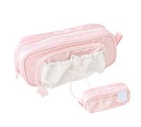 Générique Large Pencil Case High Capacity Pen Organizer, Multi-Compartment Stationery Storage Bag, Zip Pouch Holder for School Office Classroom College Travel Art Supplies