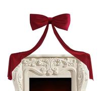 Générique Large Velvet Christmas Tree Bow - 70.8 inch Cascading Ribbon Tails, Grand Topper Decoration, Wired Edge Shape Retention, Rich Holiday Red Texture, Luxury Mantel & Wall Ornament | for Home