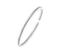 Générique Largeur Bracelets Lune Largeur Anneaux Bracelet de plage solide sculpté pour femme, en cuivre blanc plaqué argent, à la, cadeau Noir Lune Plaqué Poignet Bracelet (White, One Size)