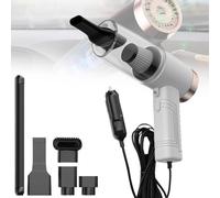 Générique Last Gear Vacuum, Last Gear Car Vacuum, Car Vacuum Cleaner Powerful Mini, 3 in 1 High Power Portable Rechargeable Vacuum Cleaner with Three Head, Aromatherapy, LED Light (White)