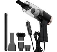Générique Last Gear Vacuum, Last Gear Car Vacuum, Car Vacuums Cleaner Powerful Mini, 4500pa Power with 5 Head, LED Light, 5m Line for Home, Keyboard, Shelf (Black)