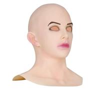 Générique Latex Masquerade - Simulation Women Latex Head Masque,Halloween Scary Masquerade Party Cosplay Latexx Face Cover, Full Head Headgear Cosplay Props Size Fits All
