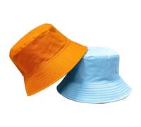 Générique Latex Transparent de pêcheur mâle Version coréenne décontracté Pot Chapeau Femme Couleur Unie Plaque Lumineuse visière Chapeau Couple Chapeau De Cowboy Enfant Fille (Orange, M)