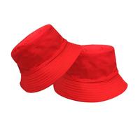 Générique Latex Transparent de pêcheur mâle Version coréenne décontracté Pot Chapeau Femme Couleur Unie Plaque Lumineuse visière Chapeau Couple Chapeau De Cowboy Enfant Fille (Red, M)