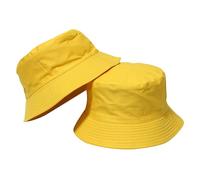 Générique Latex Transparent de pêcheur mâle Version coréenne décontracté Pot Chapeau Femme Couleur Unie Plaque Lumineuse visière Chapeau Couple Chapeau De Cowboy Enfant Fille (Yellow, M)