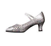 Générique Latin Dancer Heels Dance Shoes Femme Sandales Talon Chaussure Confortable Talons Aiguilles Sexy Escarpins Marine Chaussures Mariage Chaussures De Sport En Salle Femme (Silver, 35)