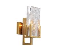 Générique LAUMZX Applique murale moderne en cristal à une lumière, finition dorée et accents de cristal. Lampe décorative murale for salon, chambre, salle de bain et escalier.