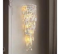 Générique LAUMZX Applique murale moderne en cristal, luminaire LED for salle de bain, lampe linéaire luxe or/chrome for miroir, chambre à coucher, couloir, salon(Gold,76CM)
