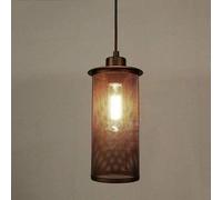 Générique LAUMZX Suspension industrielle cylindrique en métal perforé, lampe suspendue rustique en maille de bronze huilé, plafonnier de ferme vintage for îlot de cuisine et salle à manger