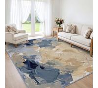 Générique Lavable en Machine Tapis Salon 140x200 cm, Bloc De Couleur Pigment Antidérapant à Poil Ras Tapis, Moderne Art Abstrait Écologique pour Salle à Manger Couloir Chambre Bureau