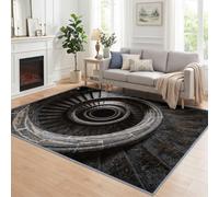 Générique Lavable en Machine Tapis Salon 160x233 cm, Spirale Escalier Antidérapant à Poil Ras Tapis, Architecture Industriel Art Écologique pour Salle à Manger Couloir Chambre Bureau