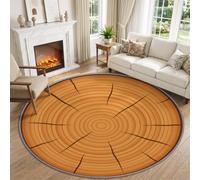 Générique Lavable Rue Pop Graffiti Tapis Rond Antidérapant Salon 120 cm | Bleu Jaune Abstrait Visage Tapis Antidérapant doux pour Chambre Cuisine Balcon Terrasse Salle à Manger Décoration