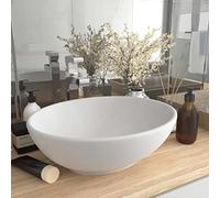 Générique Lavabo Ovale de Luxe Blanc Mat 40x33 cm Céramique,Quincaillerie,Plomberie,Équipements sanitaires,Éviers & lavabos,Lavabos,Blanc,6.4 KG,146921