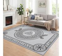Générique Lavag Tapis Aigle Nœud Celtique, 200x300 cm | Tapis à Poils Courts Denses Antidérapant Tapis, Nordique Tribal Vintage pour Salon Chambre Cuisine Enfant