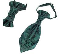 Générique Lavallière, cravate de mariage vert foncé, finitions main
