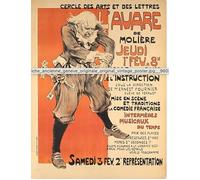 Générique L'AVARE DE MOLIÈRE Affiche Poster Reproduction - Format 50X70 cm sur Papier Luxe 300 GR. Qualité supérieure. Tous formats possibles. Nous Contacter.