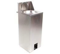 Générique Lave-Mains Autonome en INOX avec Commande au Pied - Compact et Hygiénique - Idéal pour Espaces Professionnels