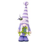 Générique Lavender GNOME Plush - 117g-112gPurple Dwarf Fairy Ornament, Standing Spring Figure Decor, Tier Tray Home Kitchen, Valentines Mom Wife Charm | Fabric Stuffed Multiple Usage