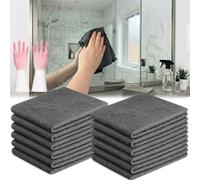 Générique Lavette Magique Maisolya, Lavette Microfibre Zerotrace - sans Traces, sans Peluches Et sans Residus, Chiffon de Nettoyage Épais et Absorbant pour Vitres, Miroirs et Cuisine (10PC)