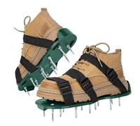 Générique Lawn Aerator Shoes, 2X Adjustable Grass Spike Aerator Footwear, Heavy-Duty Gardening Yard Tools with Strong Metal Spikes, Household Lawn Care Accessories for Backyard, Soil Health