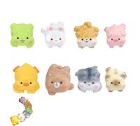 Générique Lazy Duck Computer Decoration, 4pcs 3D Craft Figurine Computer Decors, Desk Adorable Duck Ornaments, for Office Monitor Car Dashboard Accessories (#C)