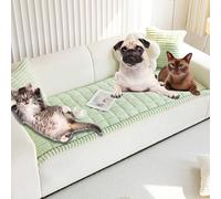Générique Lazy Soft Flannel Breathable PetMats Non-Slip Couch Cover, Sofa Blanket Bolster Dog Mat Couch Cover, Suitable for All Pets with Washable Covered (Green,60 * 90cm(23.6 * 35.4in))