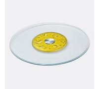 Générique Lazy Susan En Verre Plaque De Service Rotatif, Plateau Rotatif De Table 70 80 90 100cm, Plateau Tournant Transparent Multifonction(Sailboat,100cm/39.4in)